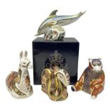 Four Royal Crown Derby paperweights