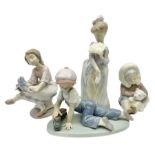 Four Lladro figures