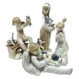 Four Lladro figures