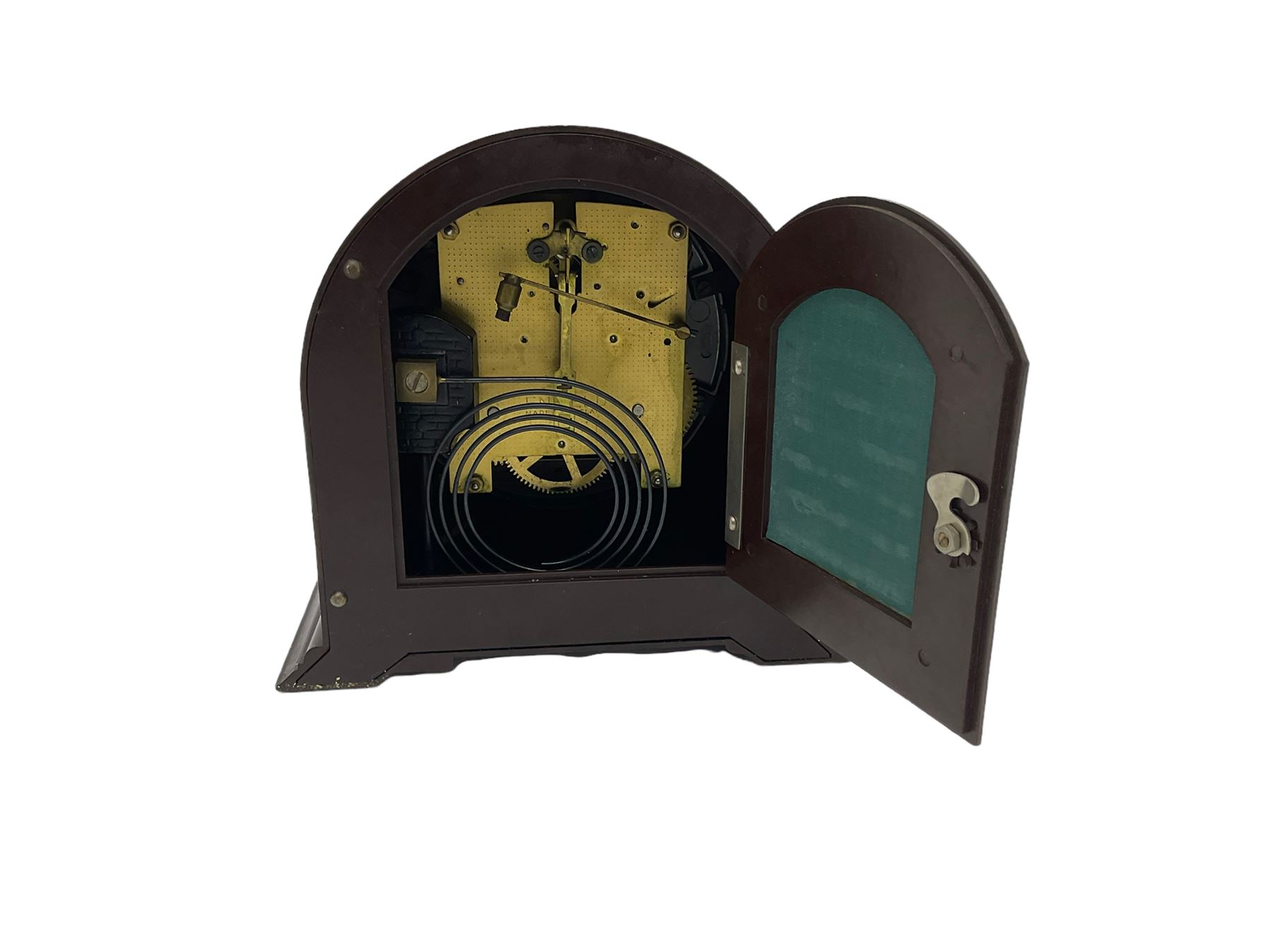 Retro 1950's Enfield striking mantle in a brown Bakelite case - Bild 3 aus 3