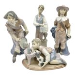 Four Lladro figures