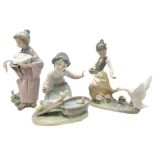 Three Lladro figures