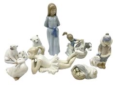 Five Lladro figures