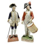 Two Napoleonic Dresden figures