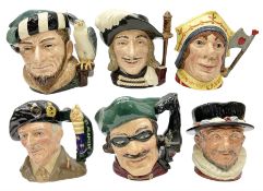 Six Royal Doulton character jugs