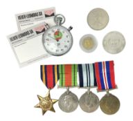 Four WWII medals comprising Burma Star