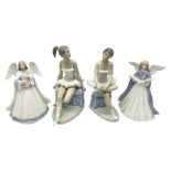 Four Lladro figures