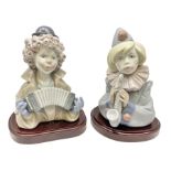 Two Lladro clown figures