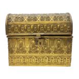 19th century brass repouss� perfume box