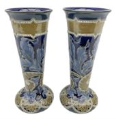 Pair of Doulton Lambeth vases by Emily Stoner