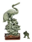 Chinese soapstone figure of a crane
