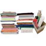 Haberdashery Shop Stock: Rolls of fabric to include striped cottons