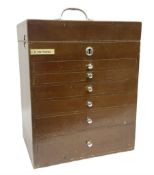 Mid 20th century portable dentist mahogany cabinet