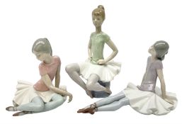 Three Lladro ballerina figures