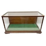 20th century glazed display cabinet of rectangular form