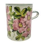 Early 20th century Wemyss large mug in wild rose pattern