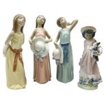 Four Lladro figures