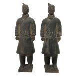 Pair of Chinese 'Terracotta Warrior' style figures