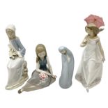 Four Lladro figures