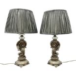 Pair of modern large table lamps