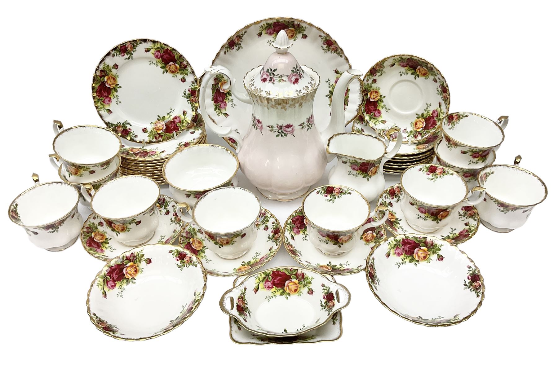 Royal Albert Old Country Roses pattern part tea service