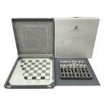 Swarovski silver crystal cut glass chess set