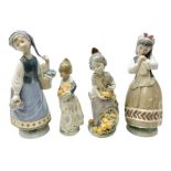 Four Lladro figures