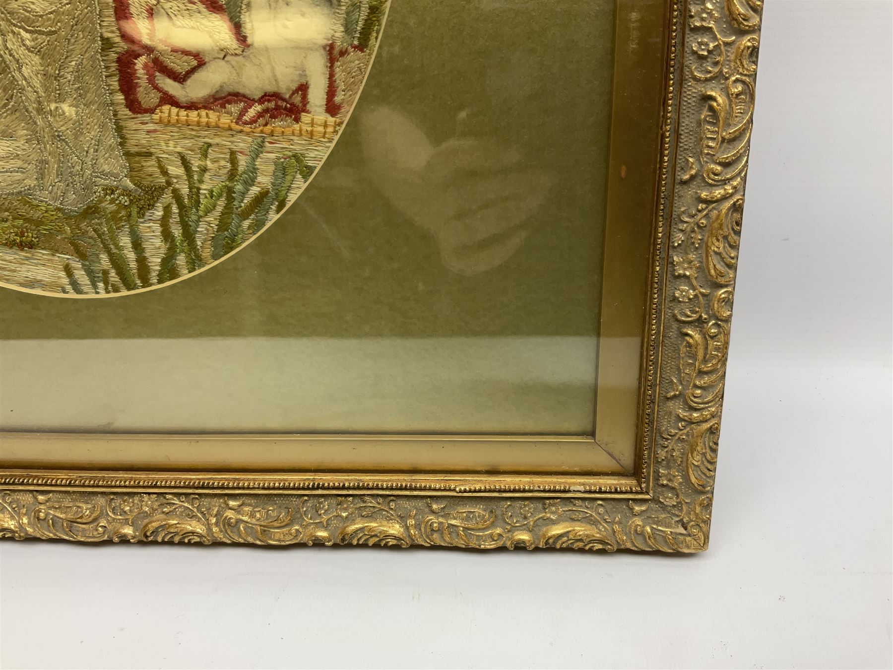 Regency silkwork in gilt frame - Image 5 of 7