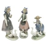 Three Lladro figures