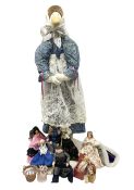 Large stuffed figure of Mother Goose
