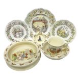 Royal Doulton Brambly Hedge plates comprising Crabapple Cottage