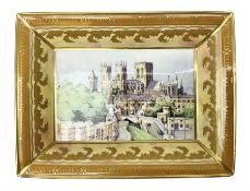 Limited edition Royal Worcester rectangular shaped dish for Mulberry Hall