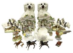 Group of animal figures to include two Beswick bay foals