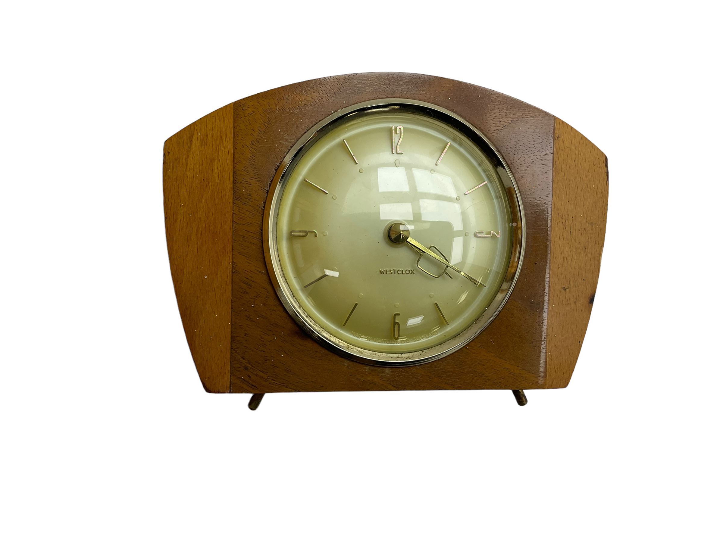 Two 1970's mantle clocks and a French ships bulkhead clock in a chrome case - Bild 3 aus 4