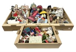Large quantity of dolls to include oriental examples
