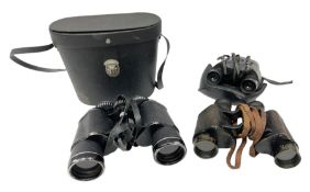 Three pairs of binoculars comprising Aitchison London 'The Owl'