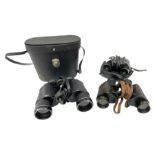 Three pairs of binoculars comprising Aitchison London 'The Owl'