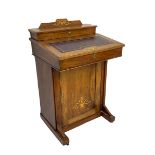 Edwardian inlaid walnut Davenport