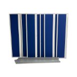 Set eight office desk screens in blue fabric