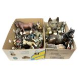 Quantity of animal figures to include matte Beswick Shire horse model 2578