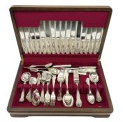 Silver plated Harrison Fisher & Co canteen of cutlery