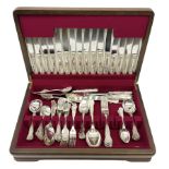 Silver plated Harrison Fisher & Co canteen of cutlery