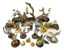Quantity of bird figures and figure groups to include Border Fine Arts