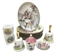 Royal Worcester Flower Fairies oval collectors plates