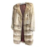 Ladies three quarter length fur coat