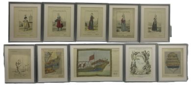 Set 10 early 20th century French menus from the 'Normandie Compagnie Generale Transatlantique' Norma