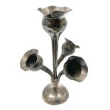 Art Nouveau silver four branch epergne of tulip form