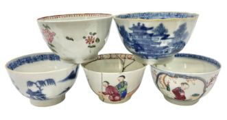 Late 18th early 19th century chinese and english tea bowls