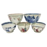 Late 18th early 19th century chinese and english tea bowls