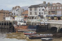Mike Hendy (British 1942-): Scarborough Harbour